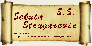 Sekula Strugarević vizit kartica